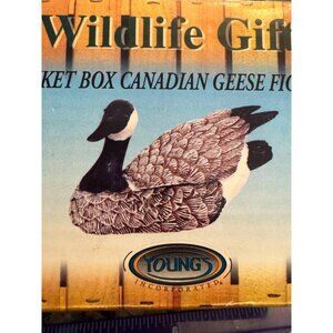 Wildlife Gifts Canadian Geese Trinket Box Figurine Hand-Painted Resin